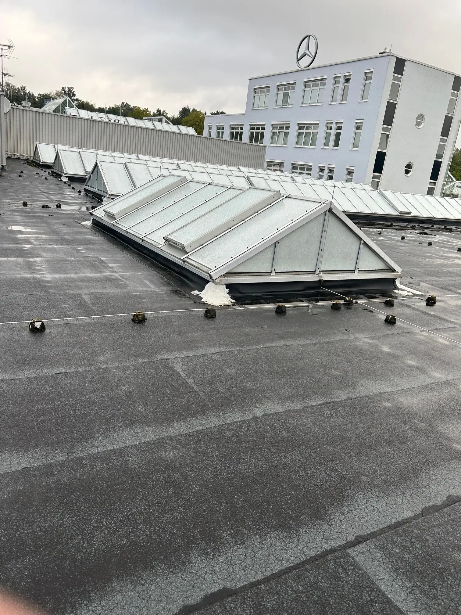 Autohaus Bender Coburg – Lichtkuppel vor dem Autohaus-Gebäude